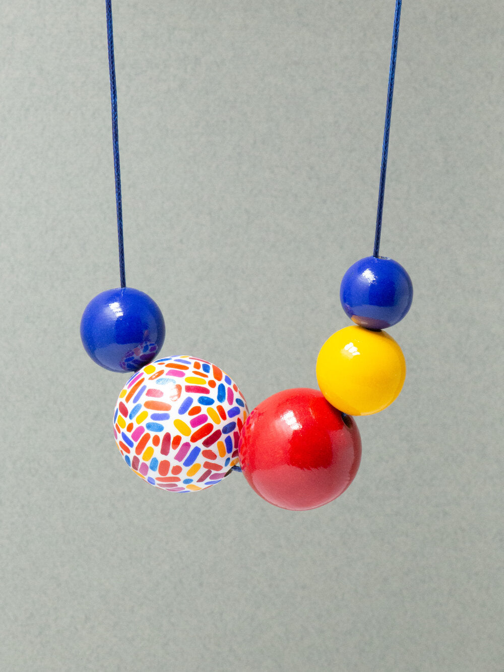 Funny Wooden Bead Necklace