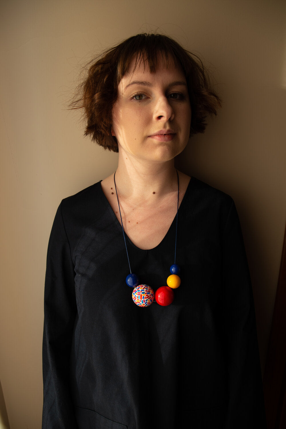 Funny Wooden Bead Necklace