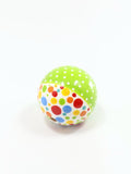 Funny Rainbow & Green Wooden Bead