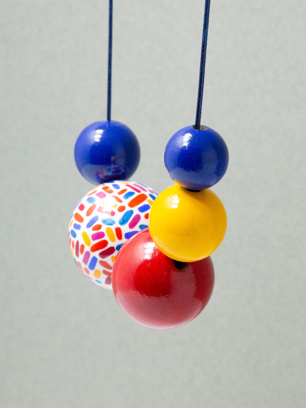 Funny Wooden Bead Necklace