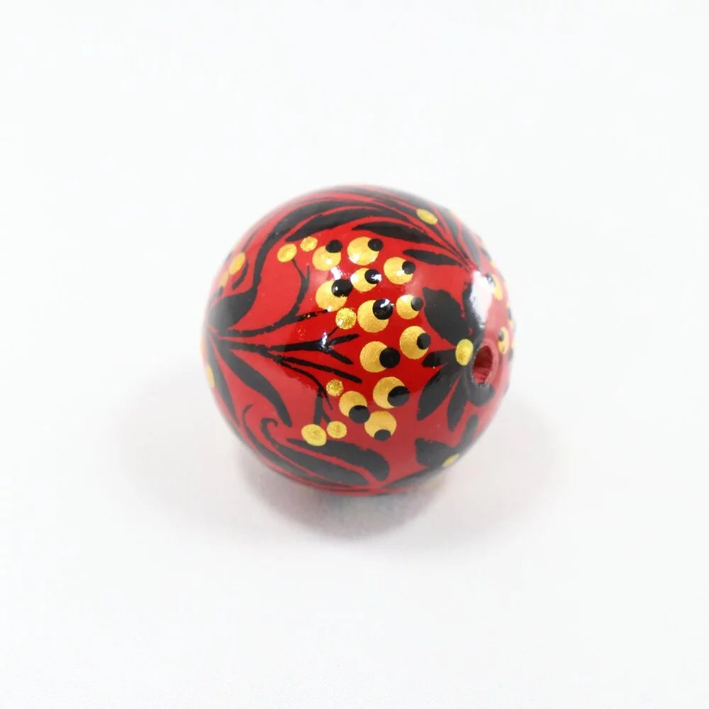 Golden Viburnum Wooden Bead