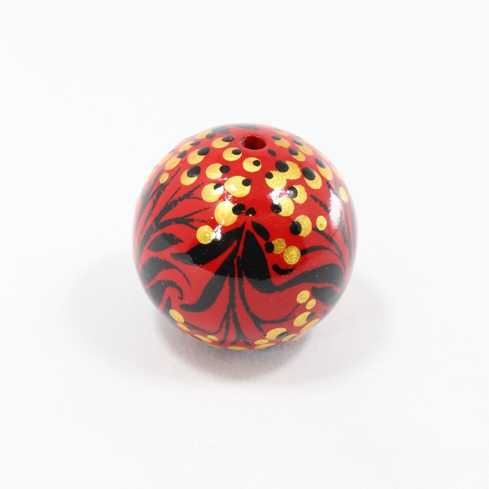 Golden Viburnum Wooden Bead