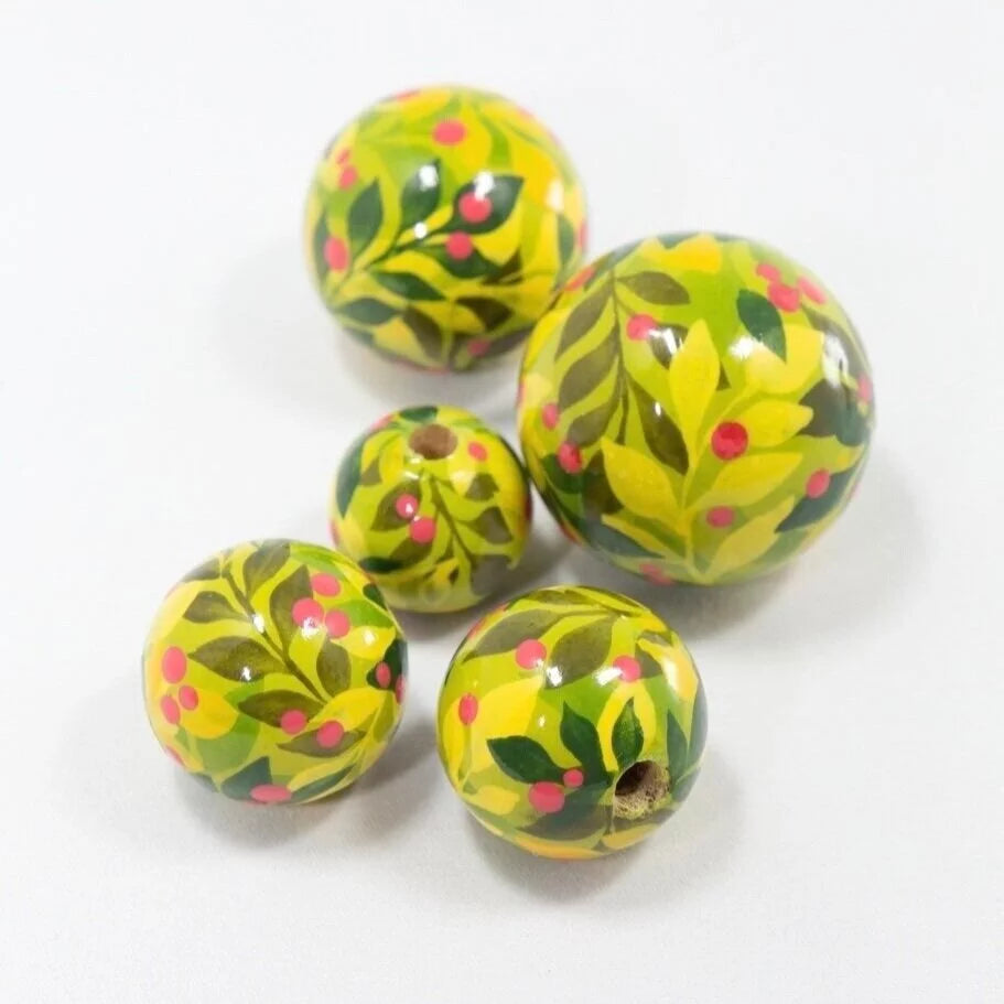 Green Jungle Wooden Bead