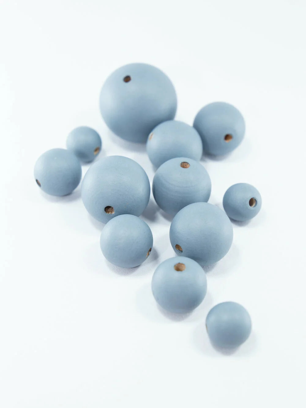 Grey Matte Wooden Bead