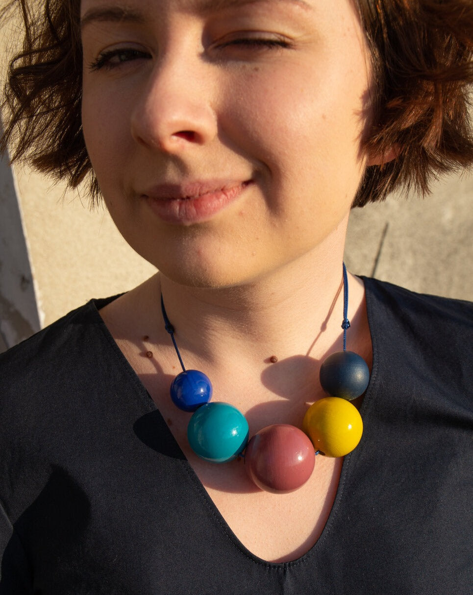 Happy Colours Wooden Bead Necklace
