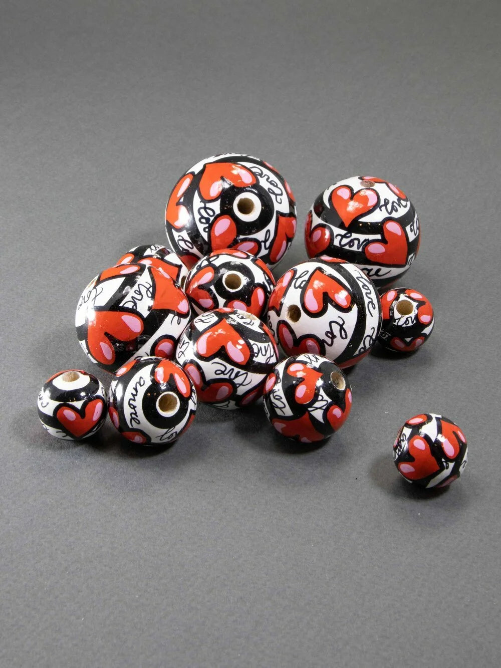 Hearts Symphony Wooden Bead