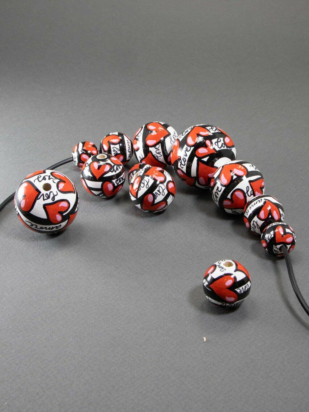 Hearts Symphony Wooden Bead
