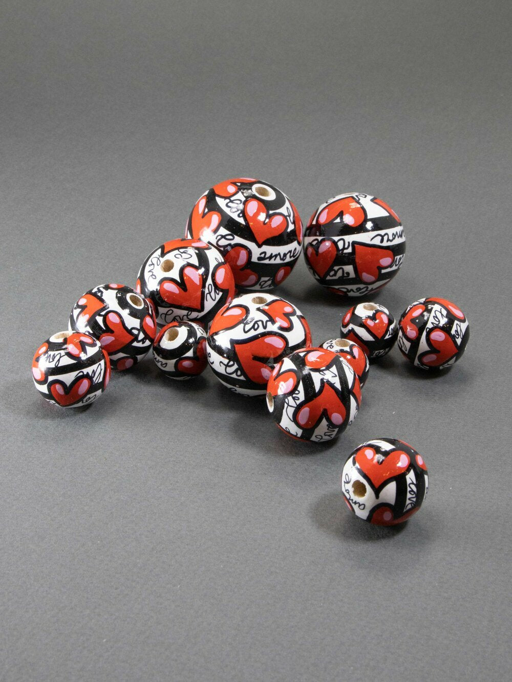 Hearts Symphony Wooden Bead