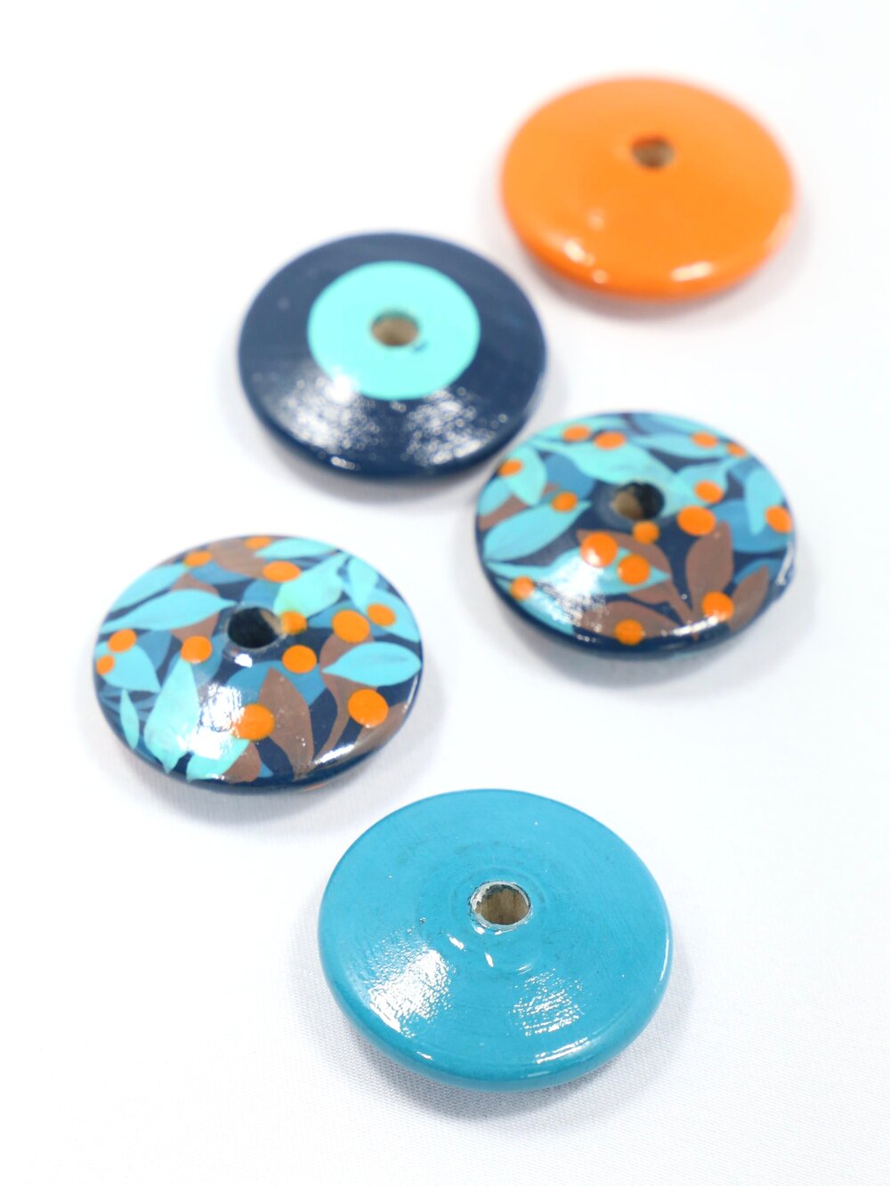 Jungle Wooden Flat Beads Set