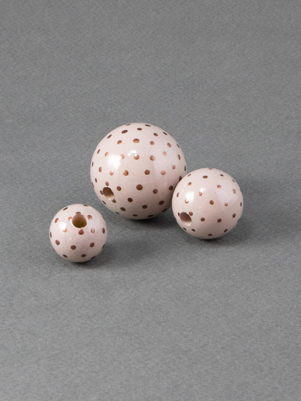 Lavender Dots Symphony Wooden Bead