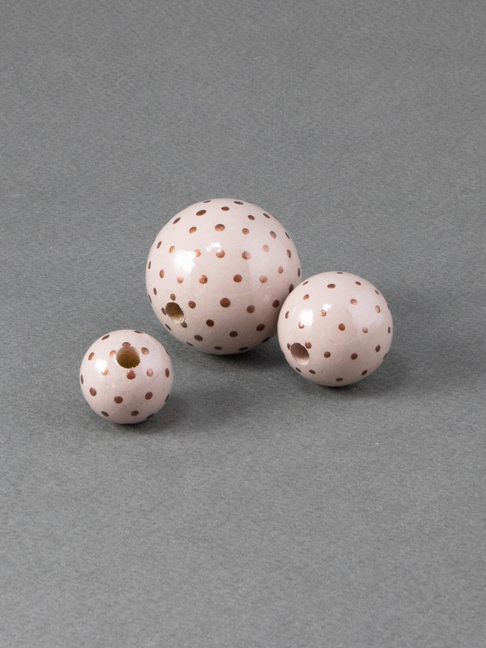 Lavender Dots Symphony Wooden Bead