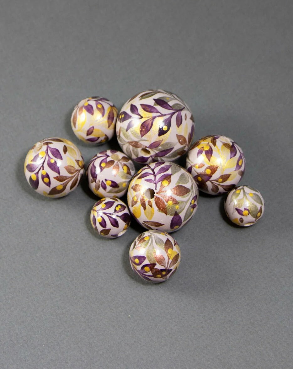 Lavender Jungle Wooden Bead