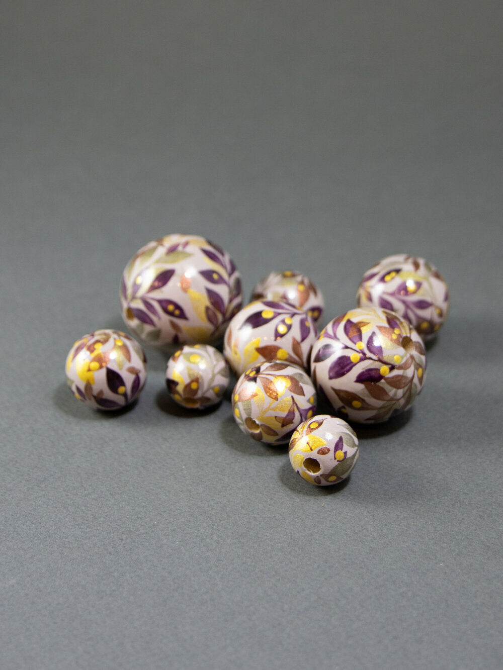 Lavender Jungle Wooden Bead