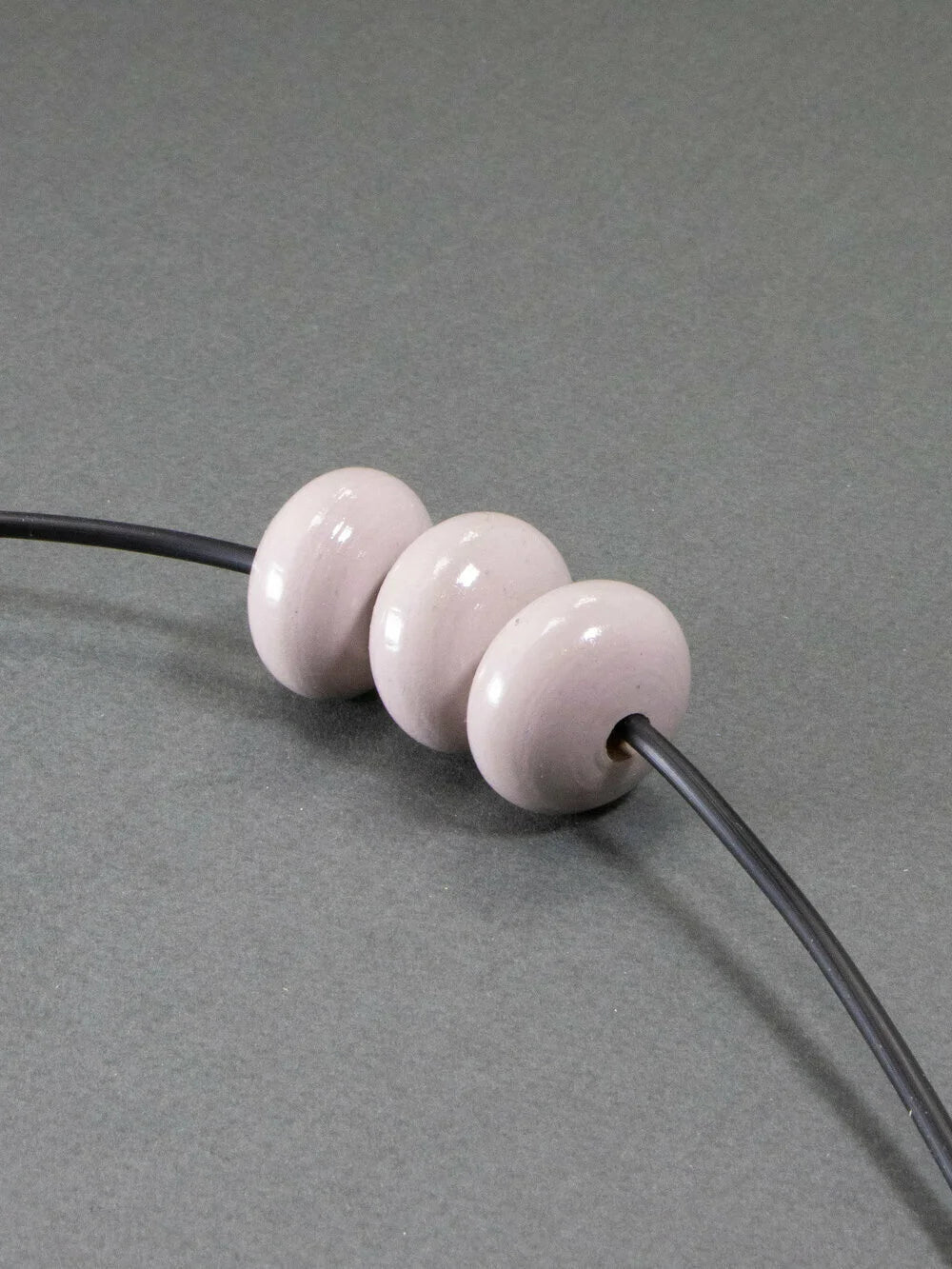 Lavender Wooden Bead in Pumpkin Shape