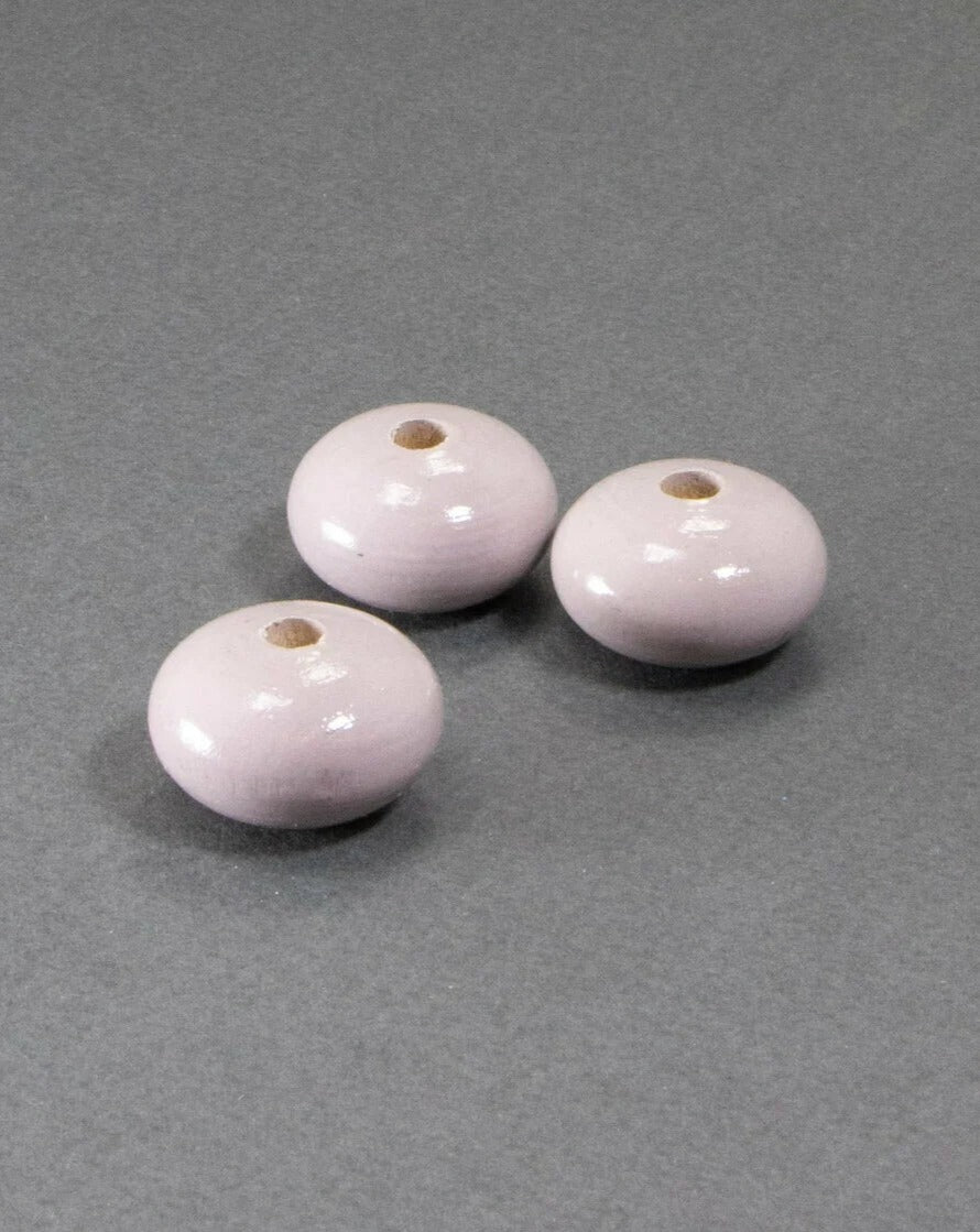 Lavender Wooden Bead in Pumpkin Shape