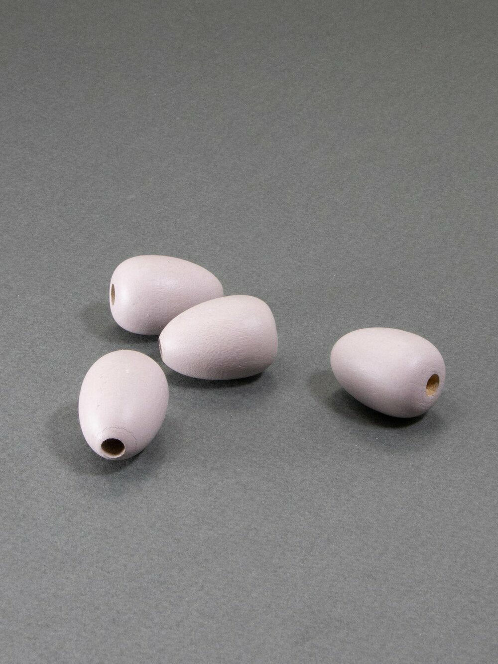 Lavender Wooden Beads in Drop Shape
