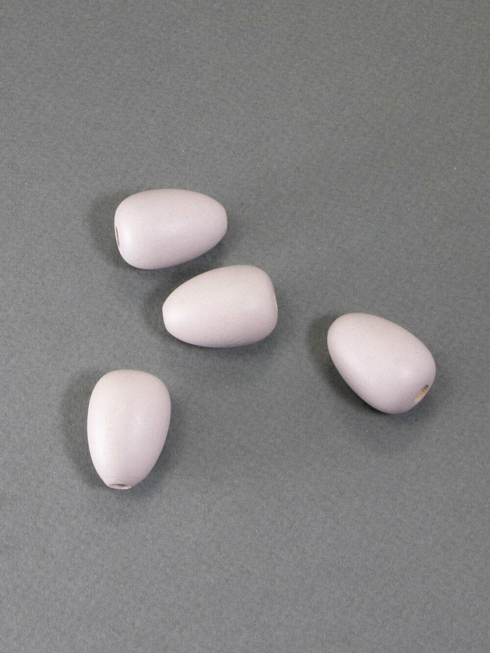 Lavender Wooden Beads in Drop Shape