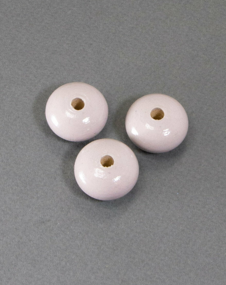 Lavender Wooden Bead in Pumpkin Shape