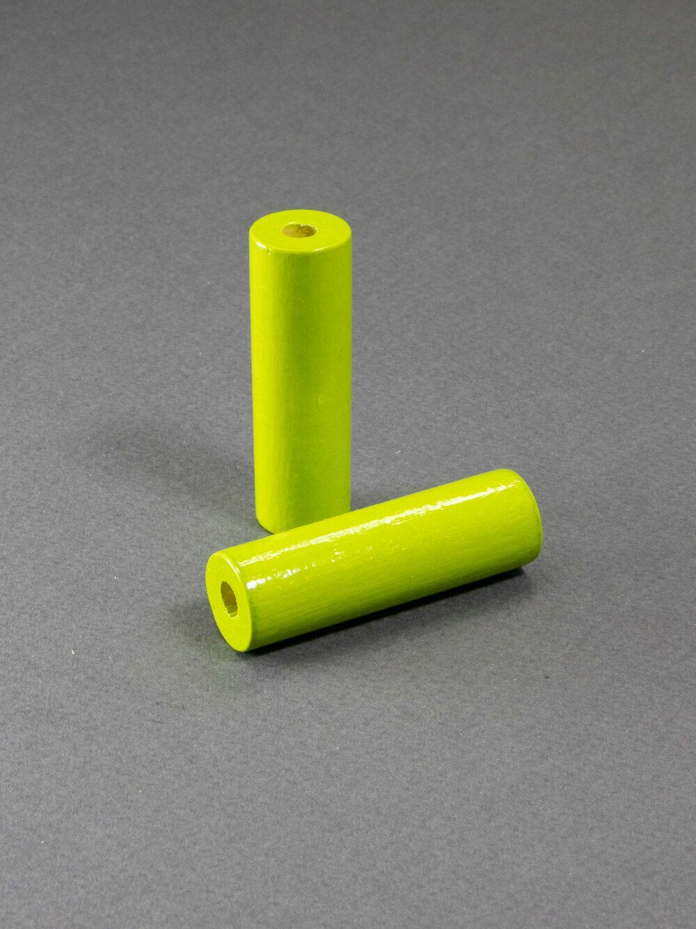Light Green Cylinder Wooden Bead