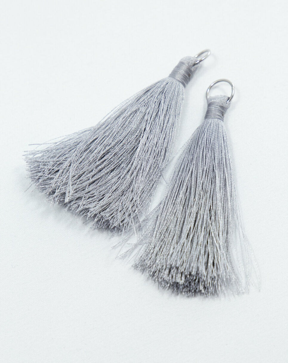 Light Grey Silk Tassel