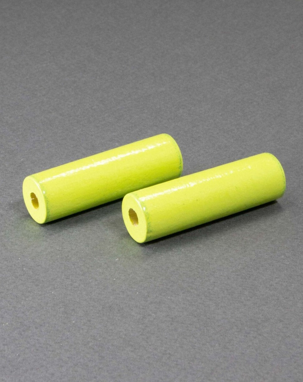 Lime Cylinder Wooden Bead