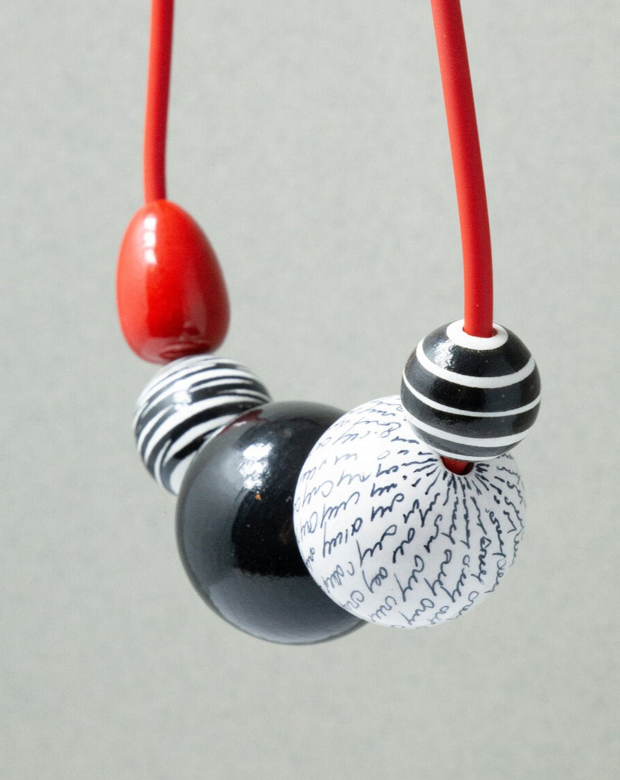 Love Letter Wooden Bead Necklace