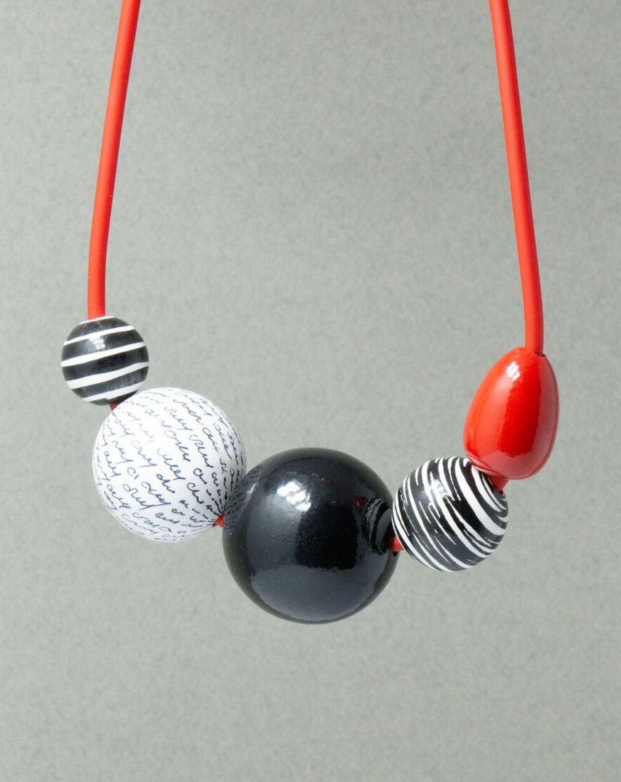 Love Letter Wooden Bead Necklace