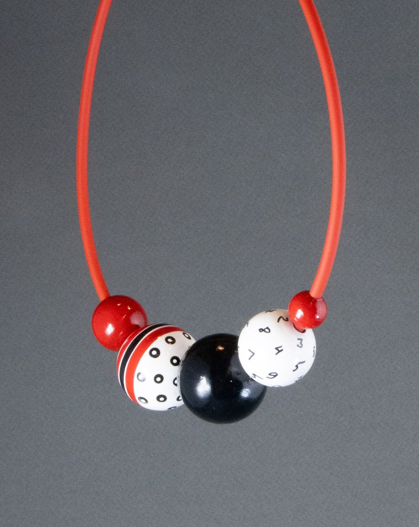 Math Puzzle Wooden Bead Necklace