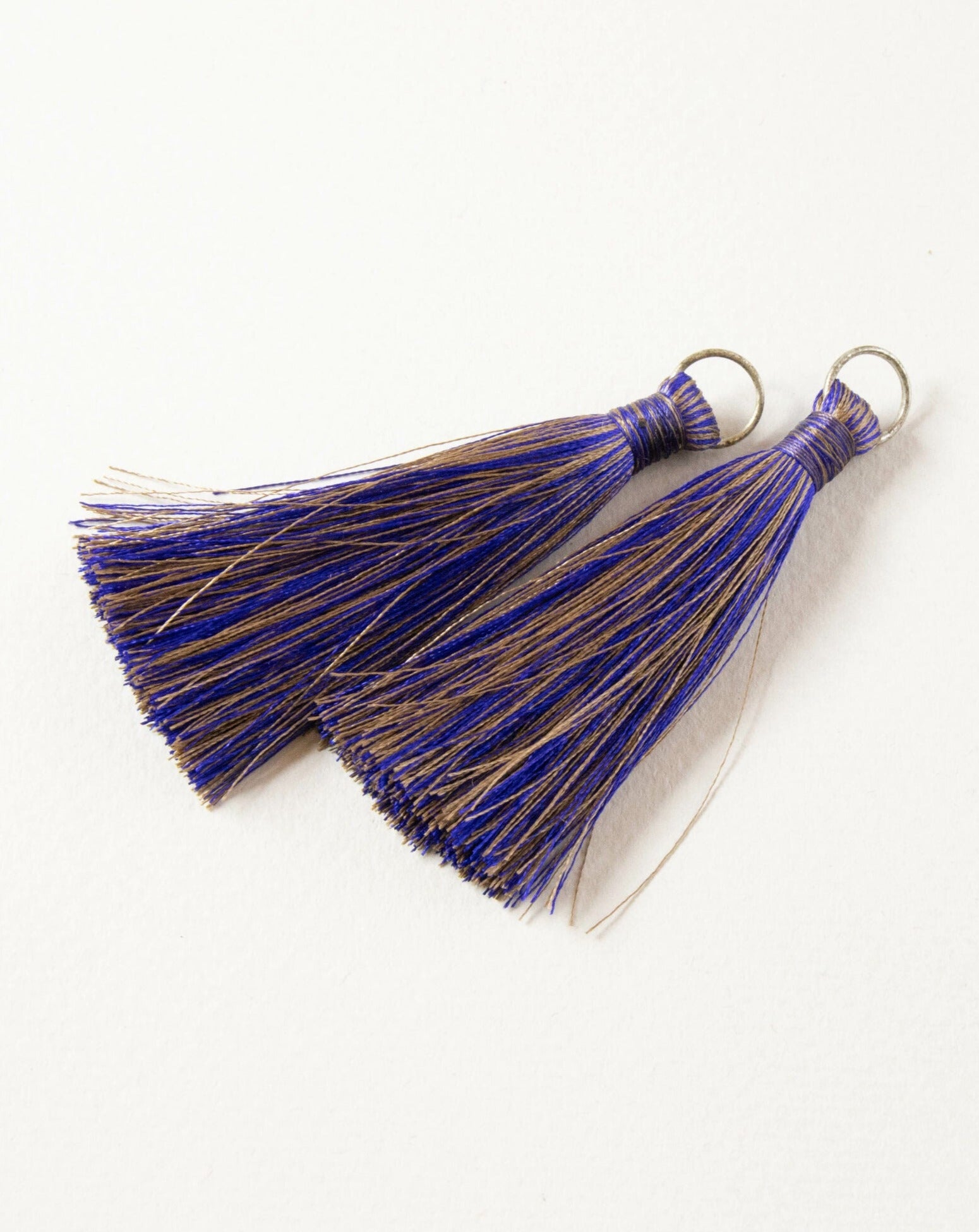 Melange Ocher & Blue Silk Tassel