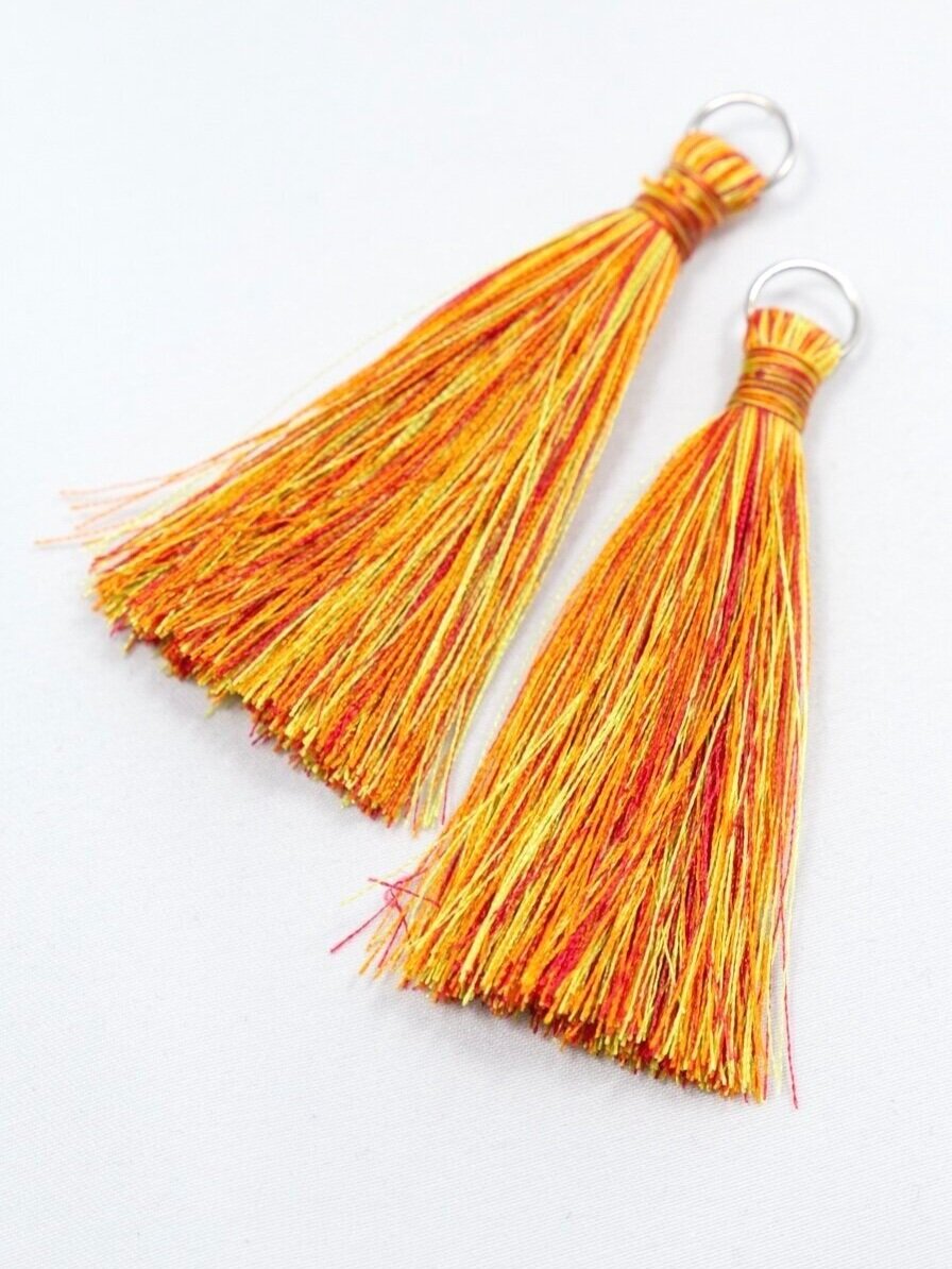 Melange Orange Silk Tassel