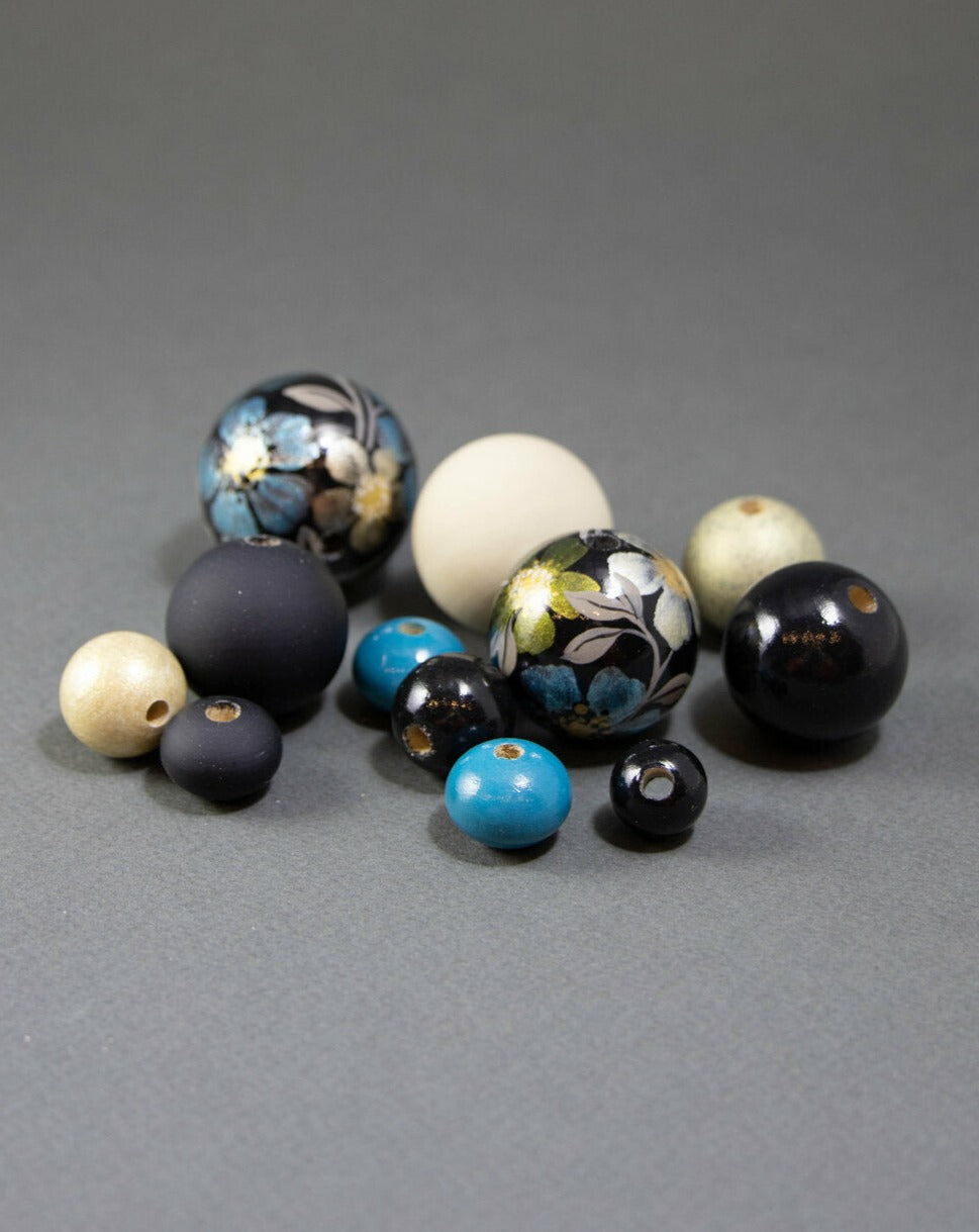 Midnight Garden Wooden Beads Set