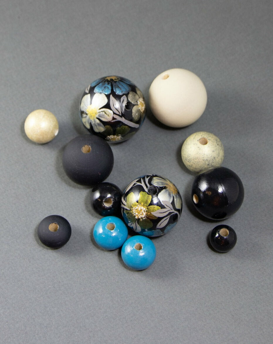 Midnight Garden Wooden Beads Set