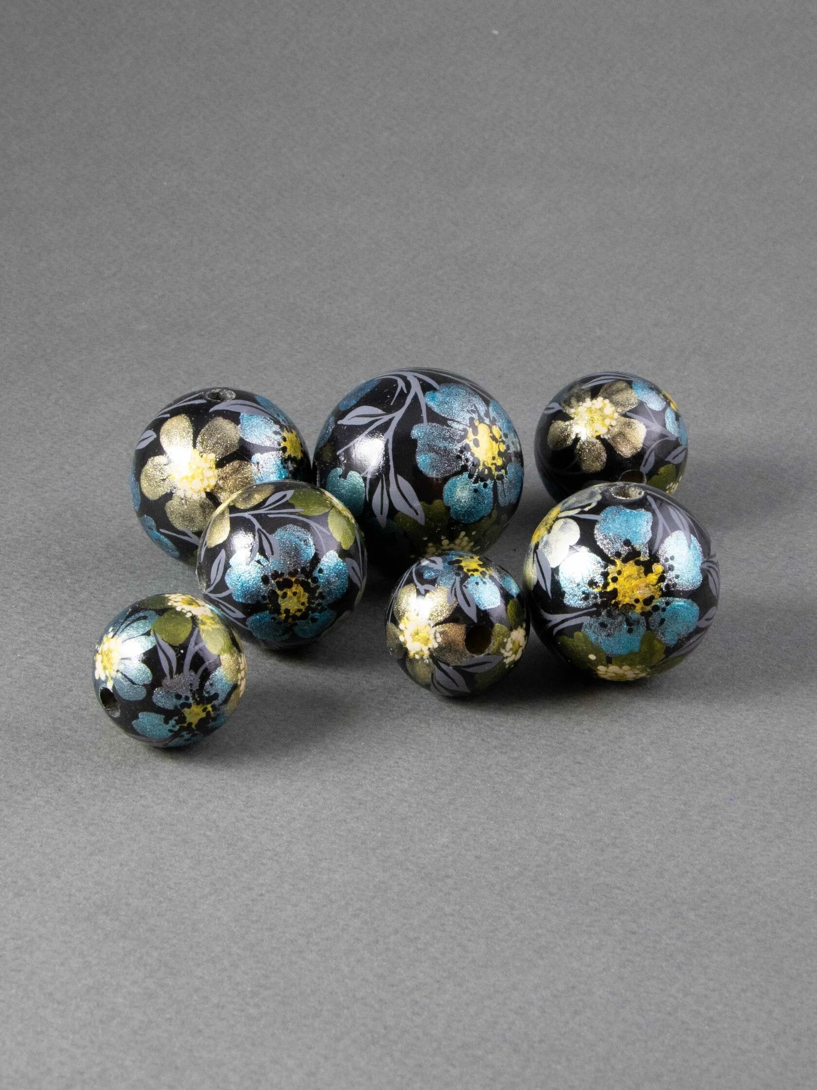 Midnight Garden Wooden Bead 2