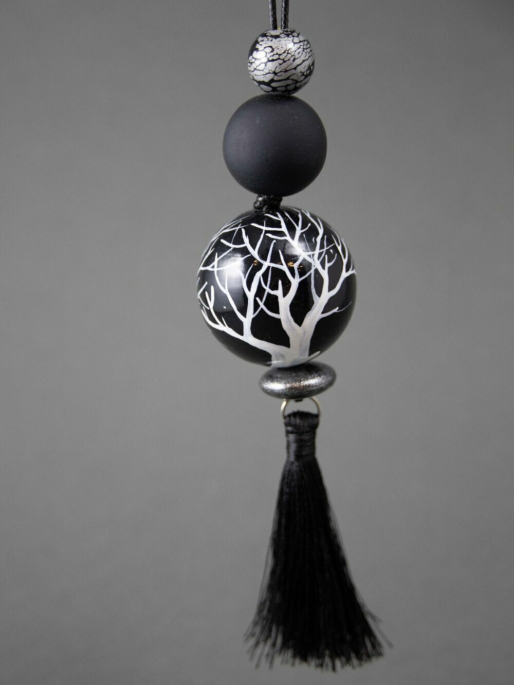 Night Tree Beaded Pendant