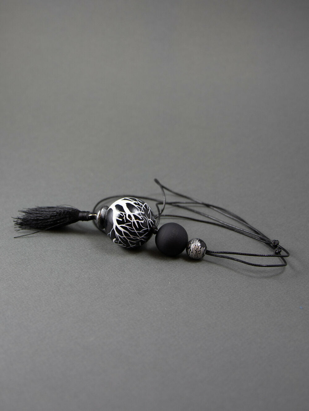 Night Tree Beaded Pendant