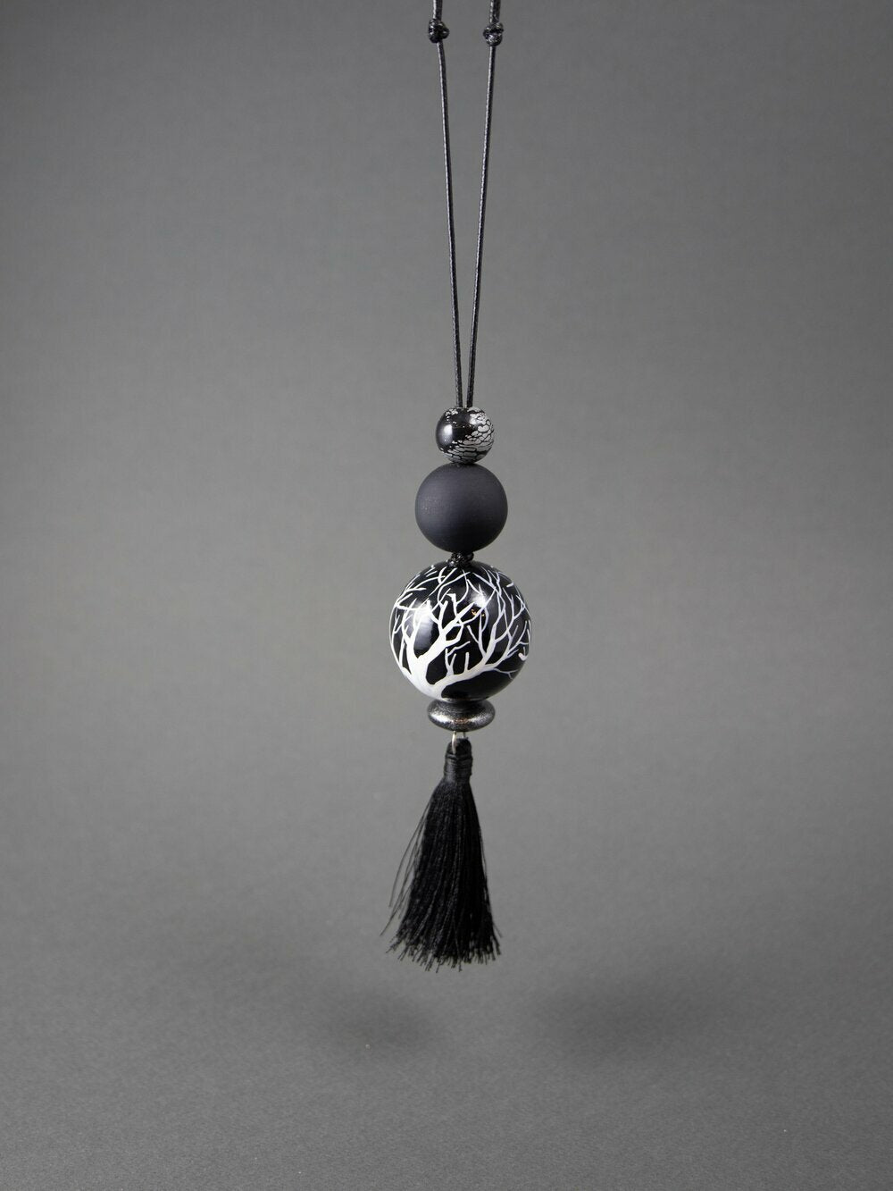 Night Tree Beaded Pendant