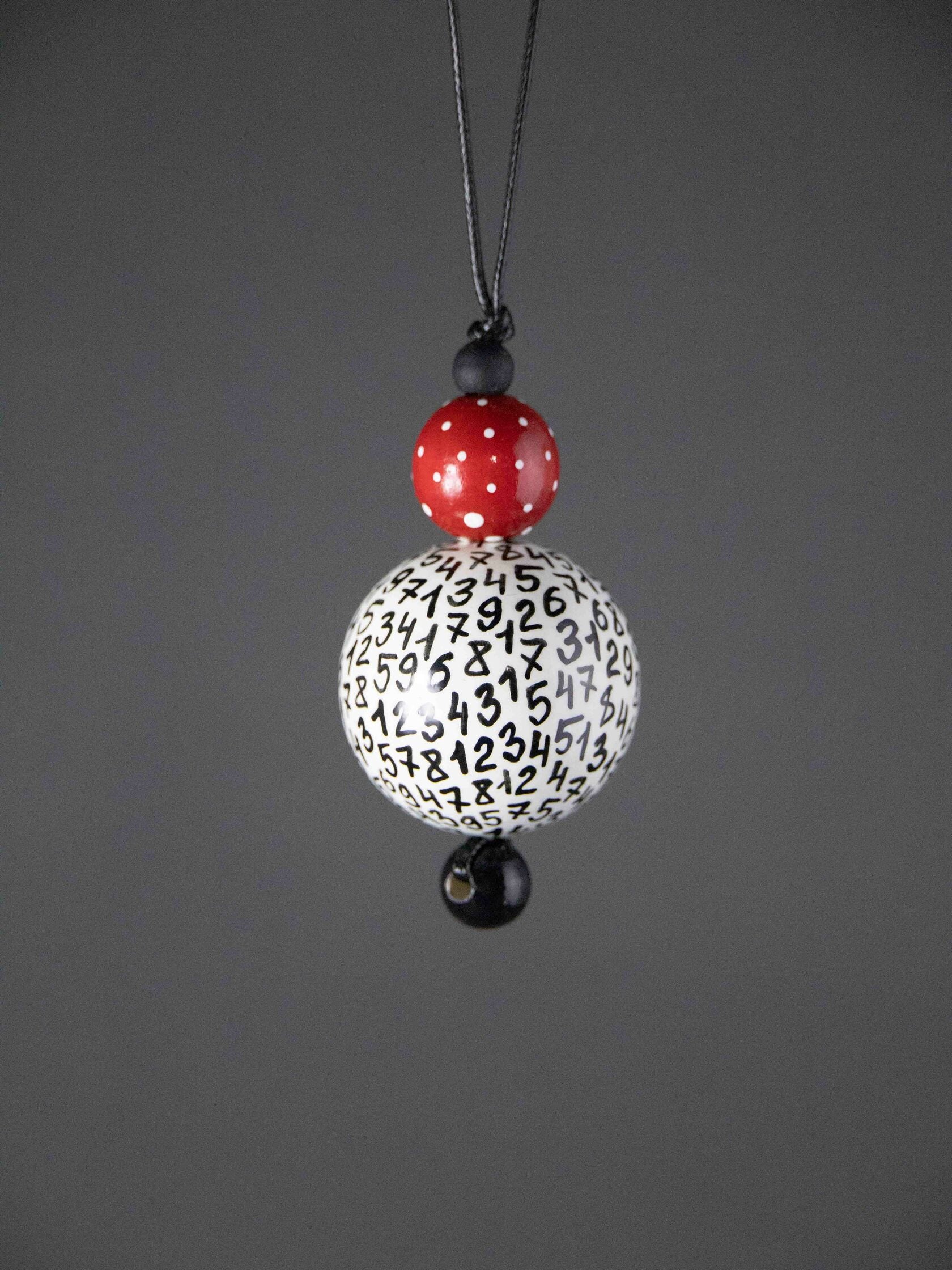 Numeric Beaded Pendant