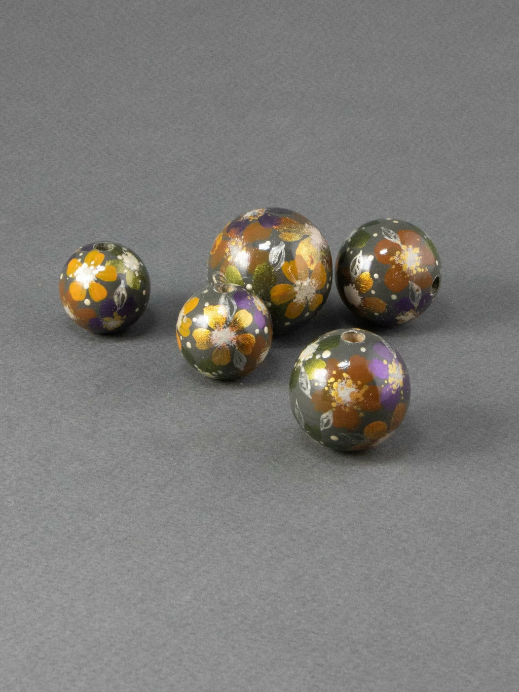 October Garden Wooden Bead
