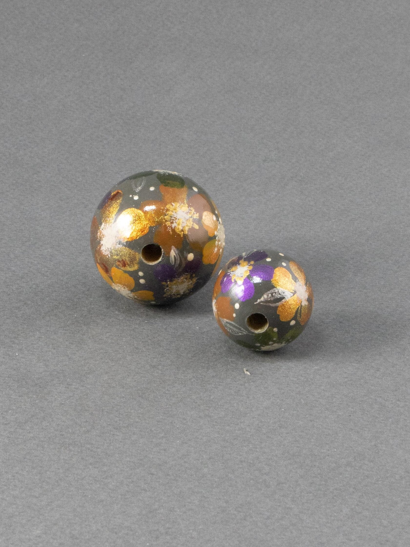 October Garden Wooden Bead