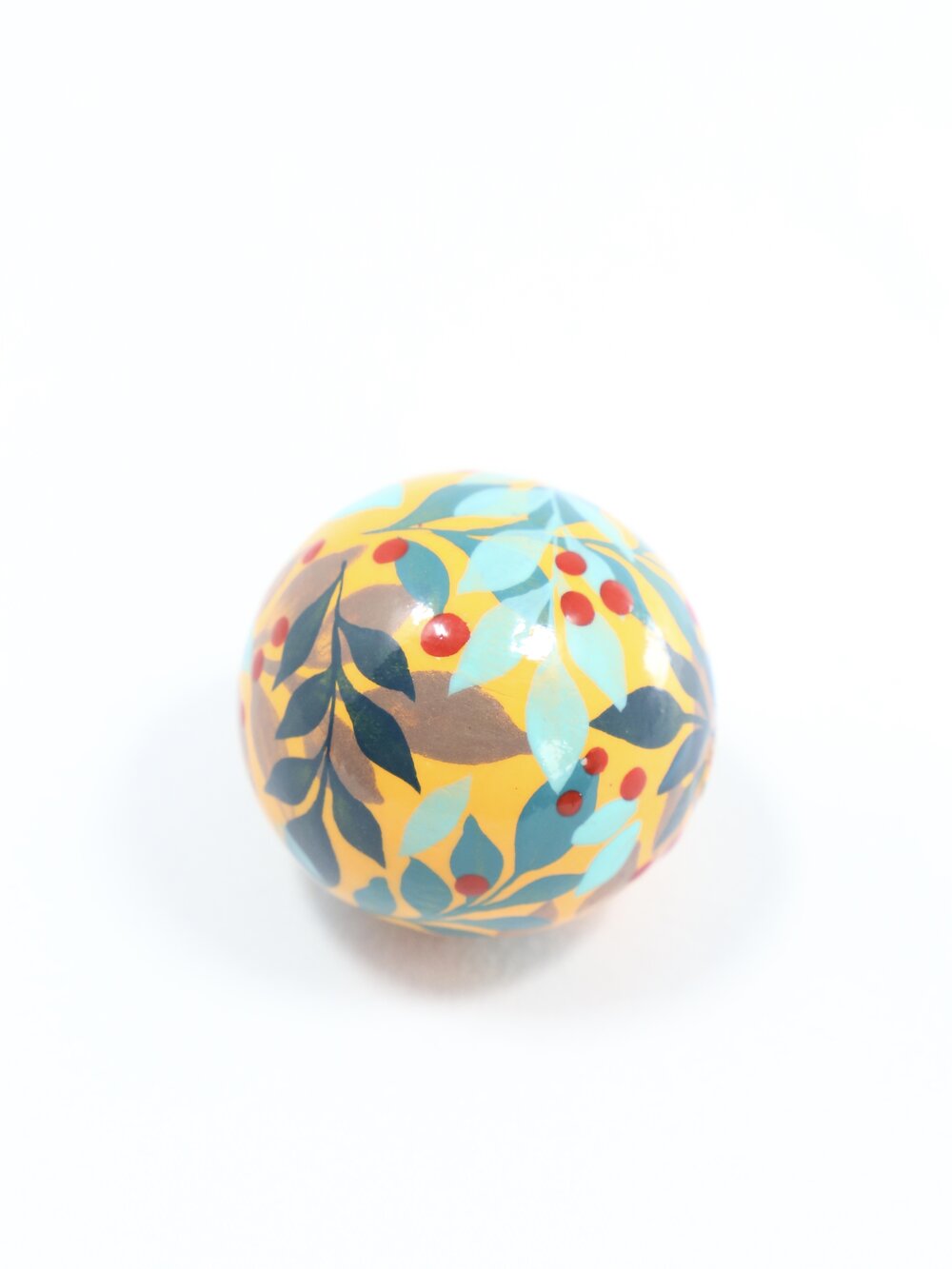 Orange Jungle Wooden Bead