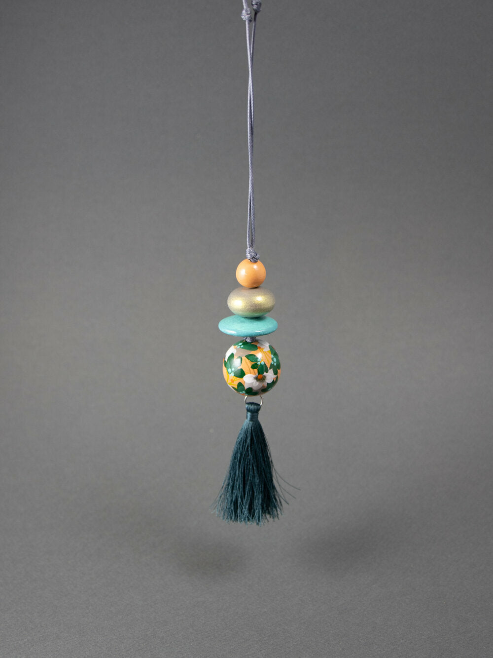 Peach Story Beaded Pendant