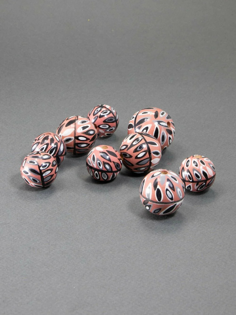 Pink Ethnic Wooden Bead