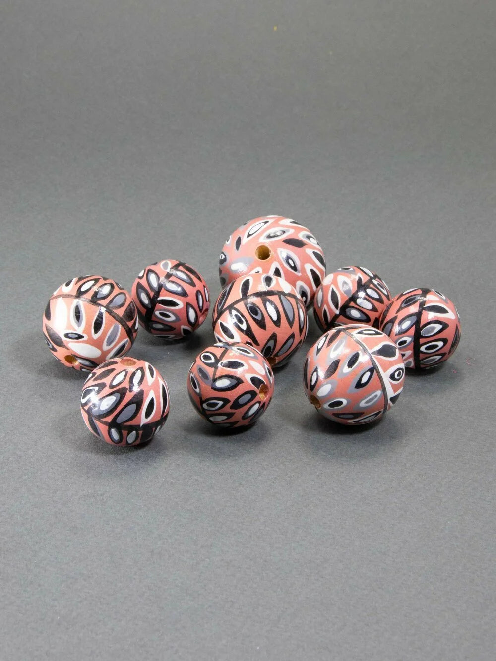 Pink Ethnic Wooden Bead