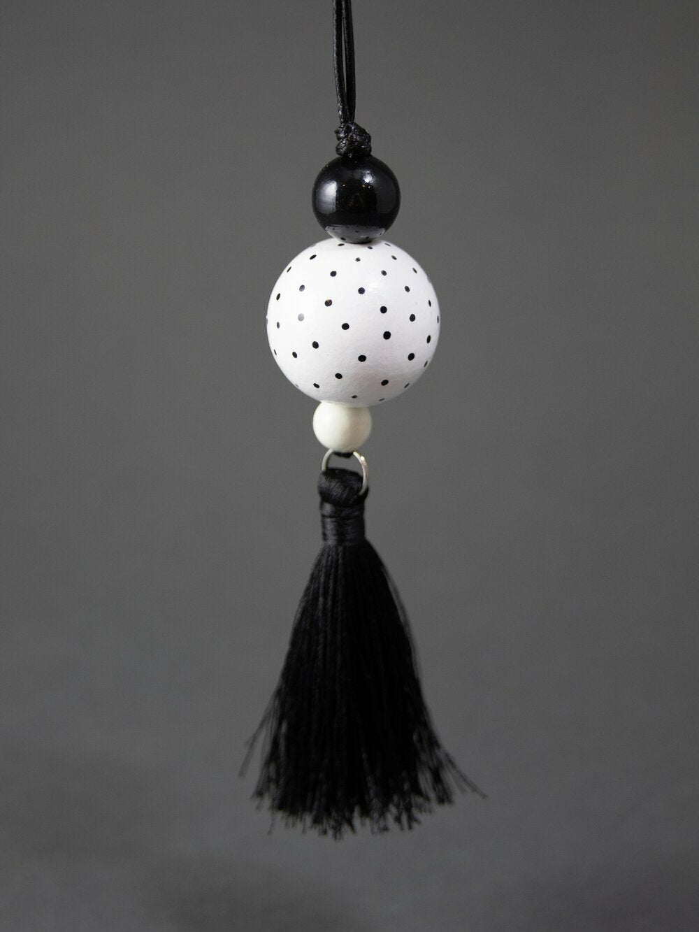 Polka Dots Beaded Pendant