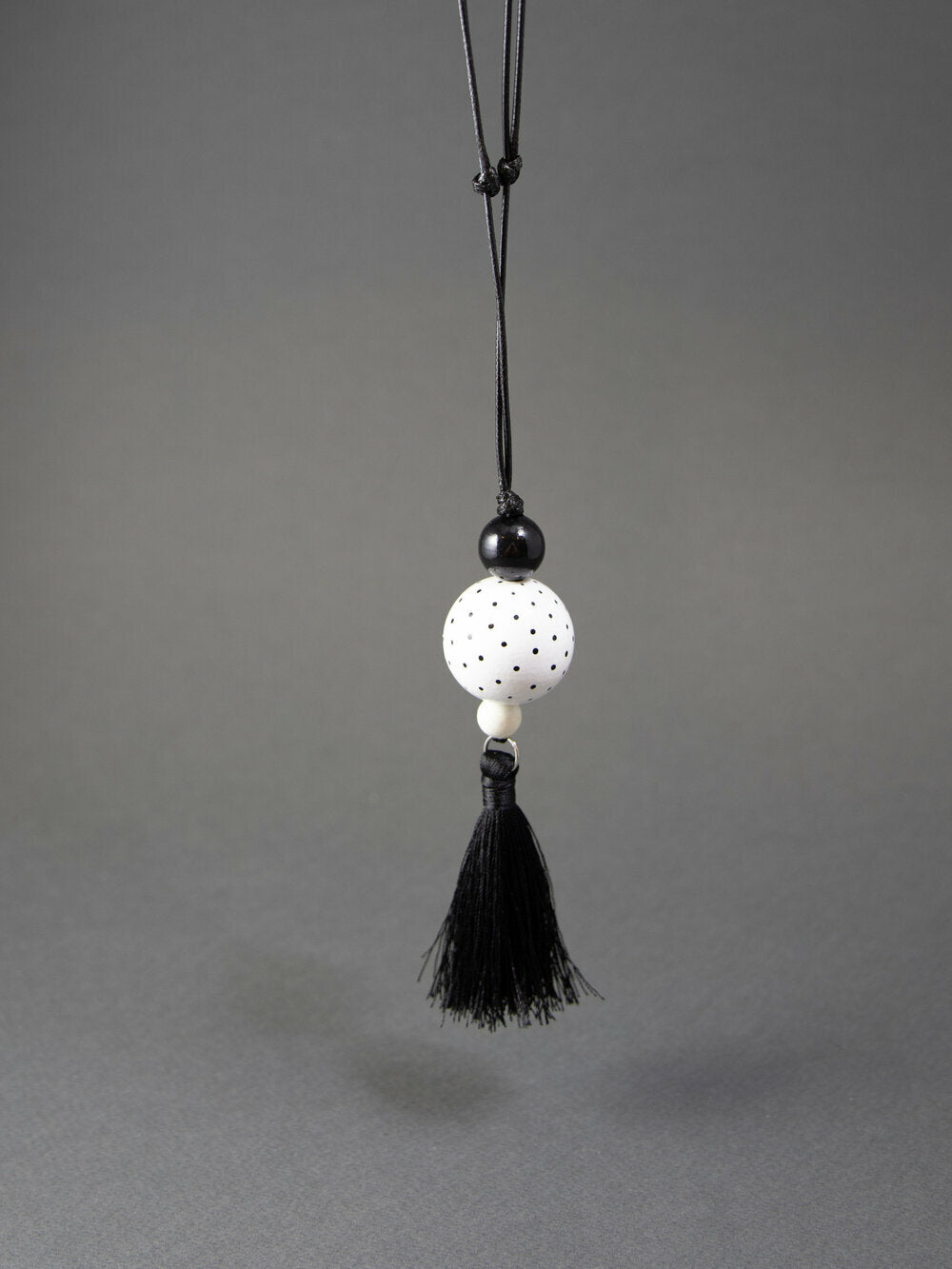 Polka Dots Beaded Pendant