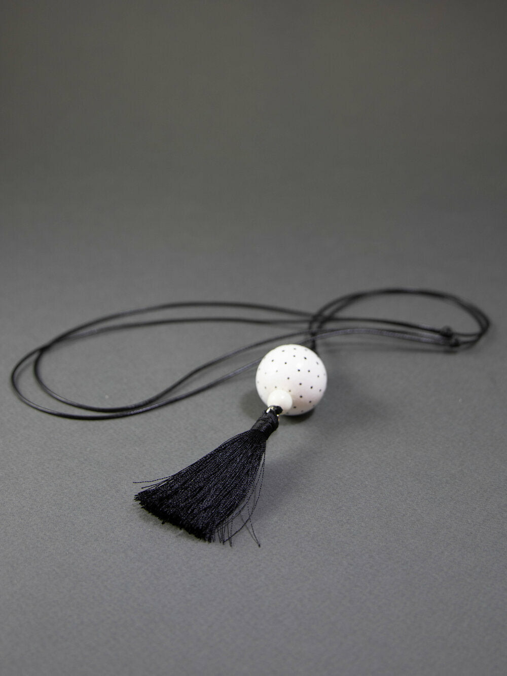 Polka Dots Beaded Pendant