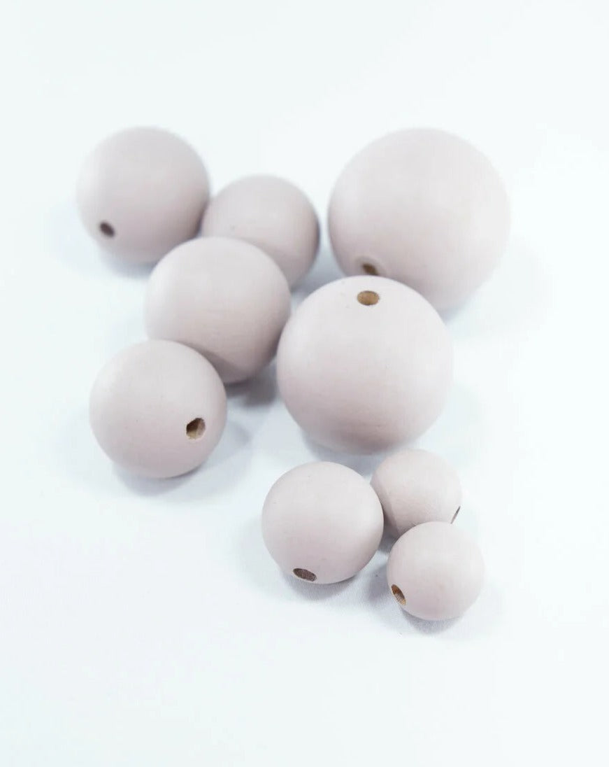 Powder Lavender Matte Wooden Bead