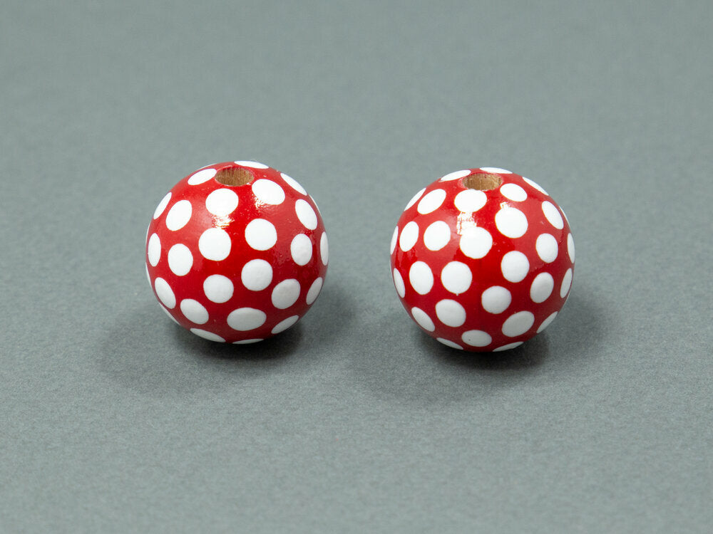 Red Wooden Beads Set 4