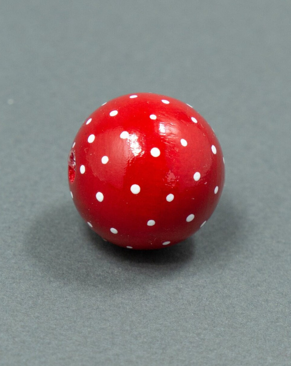 Red Wooden Bead 3