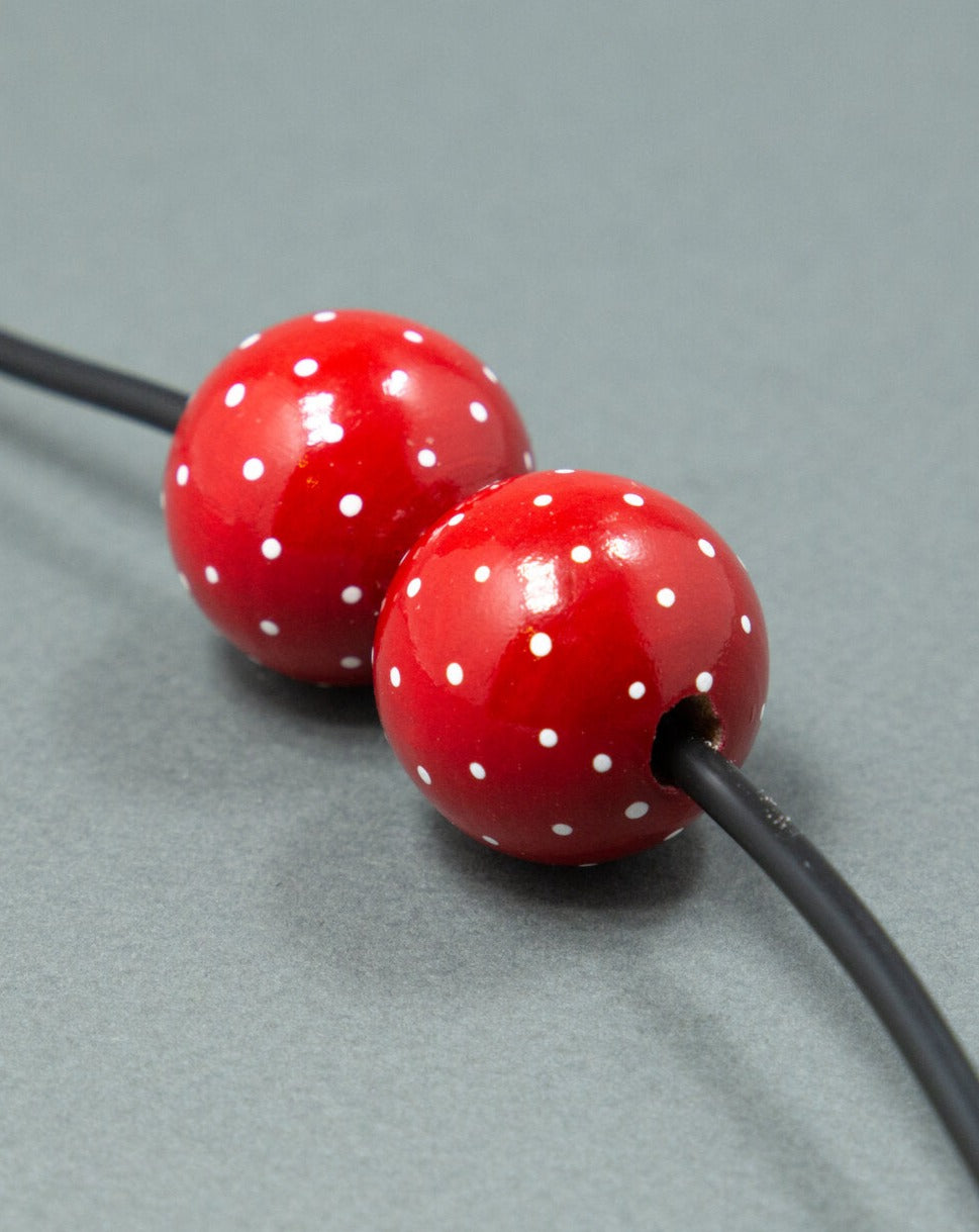Red Wooden Bead 3